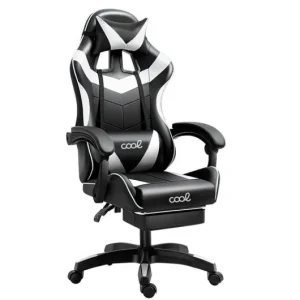 Cool Rest Silla Gaming Premium con Reposapiés Negra/Blanca