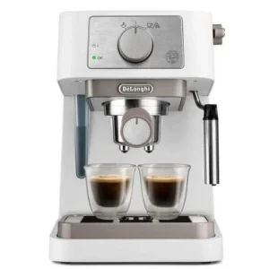 DeLonghi Stilosa EC260.W Cafetera Espresso Semi-Automática 15 Bares Blanco/Inox